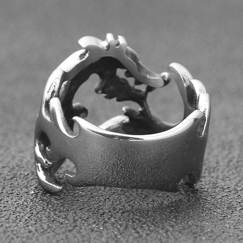 Stainless Steel Dragon Rings - Biker Rings - Dragon Jewelry - Gothic Rings