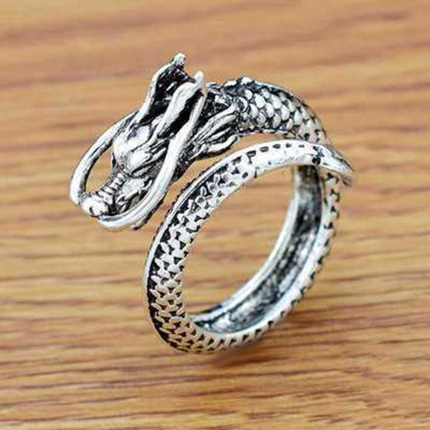 Dragon Rings - Gothic Rings - Dragon Jewelry - Biker Rings