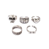 Skull  Rings - Knuckle Rings - Biker Rings - Dragon Jewelry - Gothic Rings 