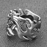 Stainless Steel Dragon Rings - Biker Rings - Dragon Jewelry - Gothic Rings