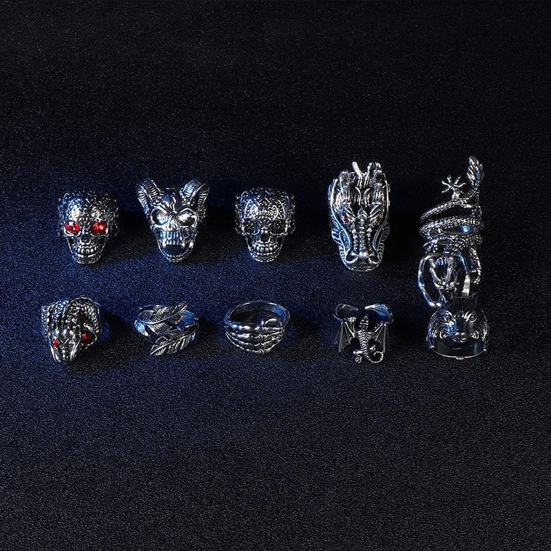 Snake Rings - Dragon Rings - Gothic Rings - Skull Rings - Dragon Jewelry - Biker Rings